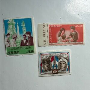 Vintage Paraguay postage Stamp Collection JFK stamps